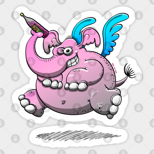 Delirium Tremens Elephant Delirium Tremens Elephant Sticker TeePublic